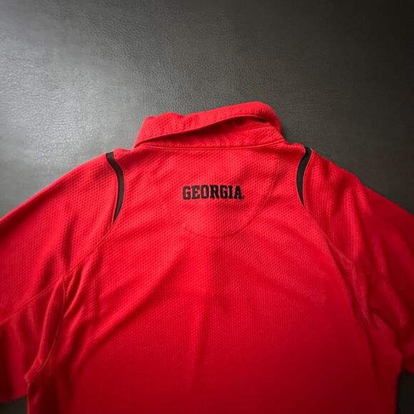 VTG Nike UGA Shirt Mens Large Red Y2k Sugar Bowl Polo Performance Preppy Dawgs - Picture 8 of 11